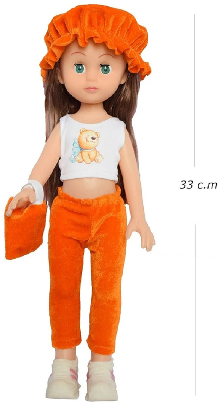 BKDT Marketing Cute Gorgeous Girl Doll Toy with Moveable Arms and Legs Dress, Hairs, Cap, Shoes(Multicolor)