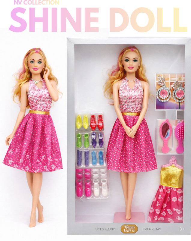 CTC CREATION Pretend Play Shine Dolls with Trendy Fashion Gear(Multicolor)