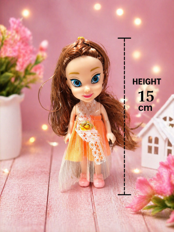 RM Traders Petite Princess 15 CM Doll(Orange)