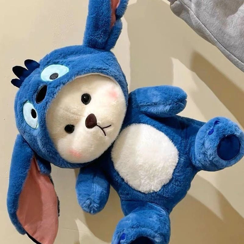 SNUGLY STUFF Latest Lena Hooddie Teddy Bear Stuffed Soft Toy For Girls, Gift,(Blue)