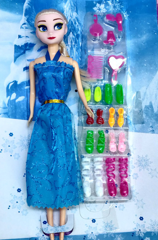 Beauty World Beautiful Doll Set for Kids Girls - Accessories Included Toy(Blue)