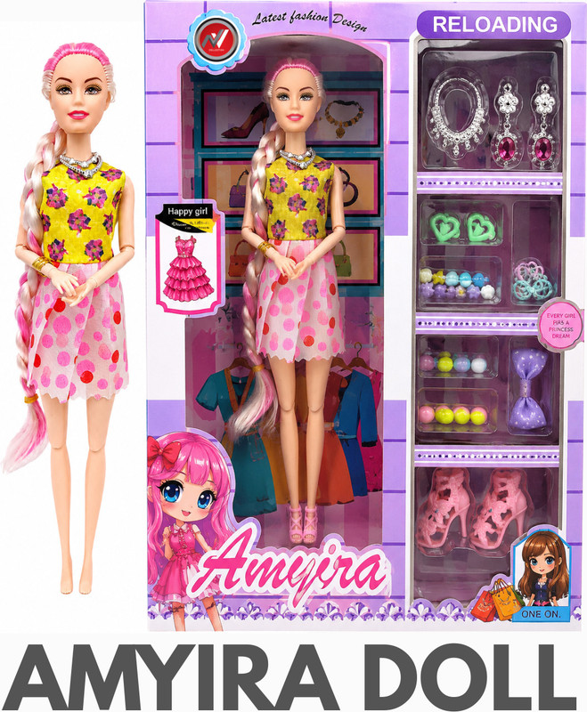 NV COLLECTION Amayira Kids Doll Set with Fashion Pieces(Multicolor)