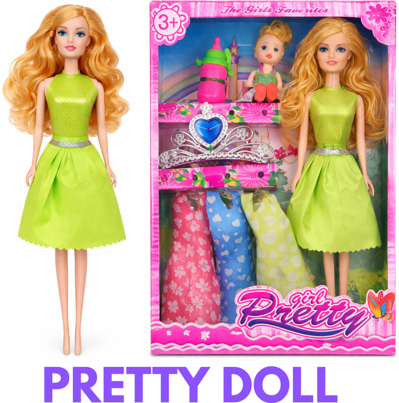 CTC CREATION Fun Fashion Dolls Kit with Accessories for Kids’ Playtime(Multicolor)