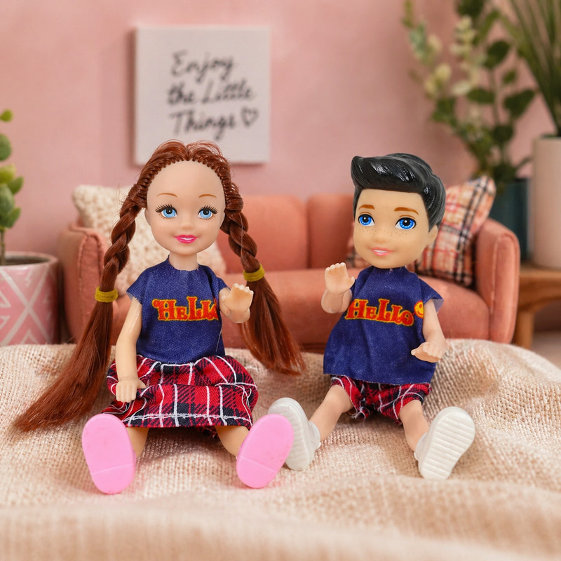 RM Traders Premium Boy & Girl Dolls with "Hello"(Multicolor)
