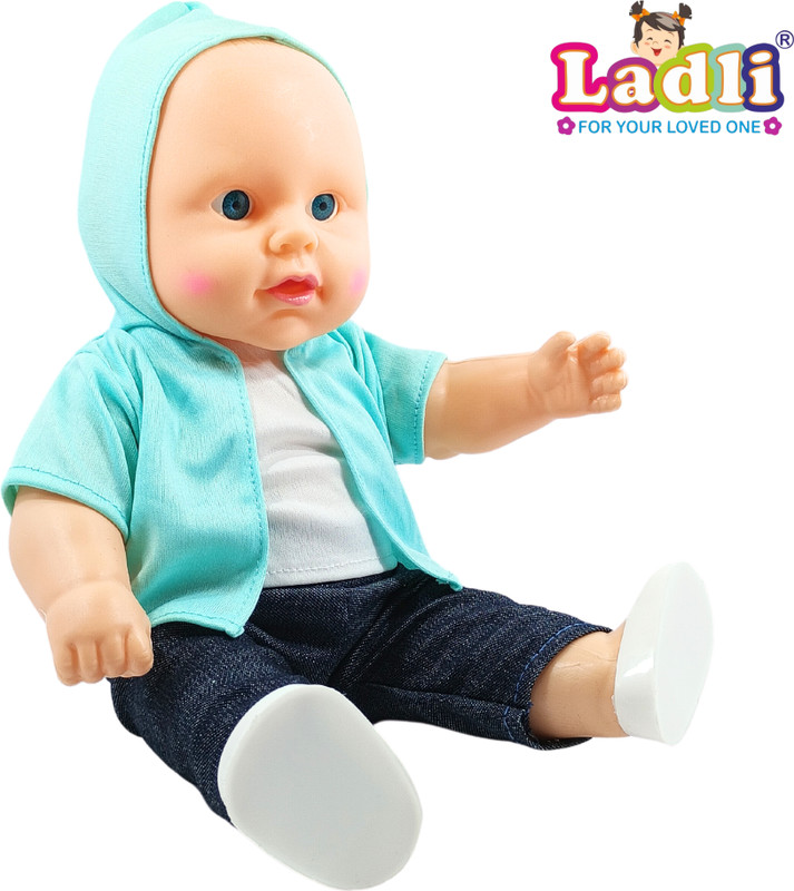 Ladli Hoodie Cute Doll Baby Toy for Kids in 2 in one Dress Born baby feeding bottel(Multicolor)