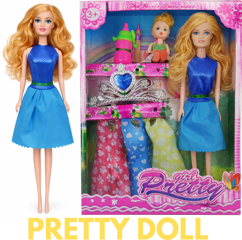 CTC CREATION Shine Dolls with Colorful Accessories for Fun Role Play(Multicolor)