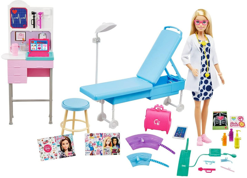 BARBIE Medical Doctor Doll With Doctor Accessories & Playset(Multicolor)