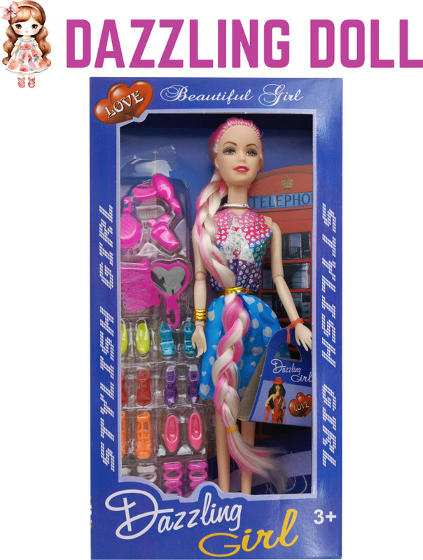 CTC CREATION Sparkle Doll Combo with Elegant Accessories(Multicolor)