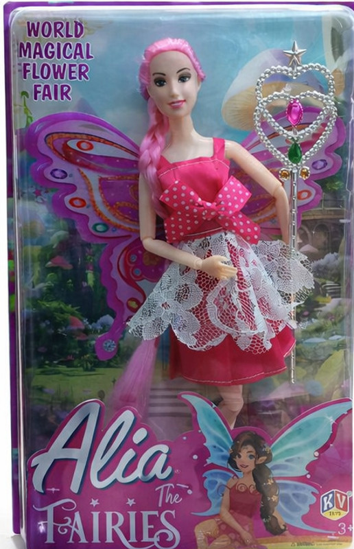 Tgame Alia The Fairies – Magical Flower Fairy Doll with Wand(Multicolor)