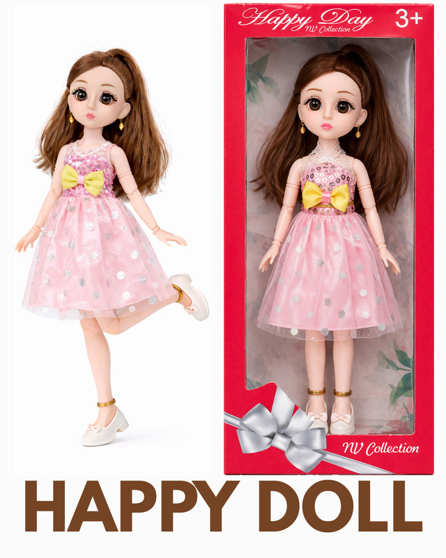 CTC CREATION Cute doll featuring a trendy look and cheerful charm(Multicolor)