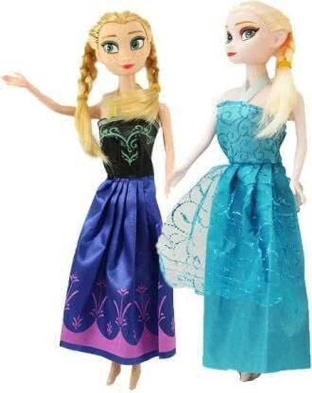 RAGVEE Quality Superfine Elsa and Anna Doll Set dolls(Multicolor)