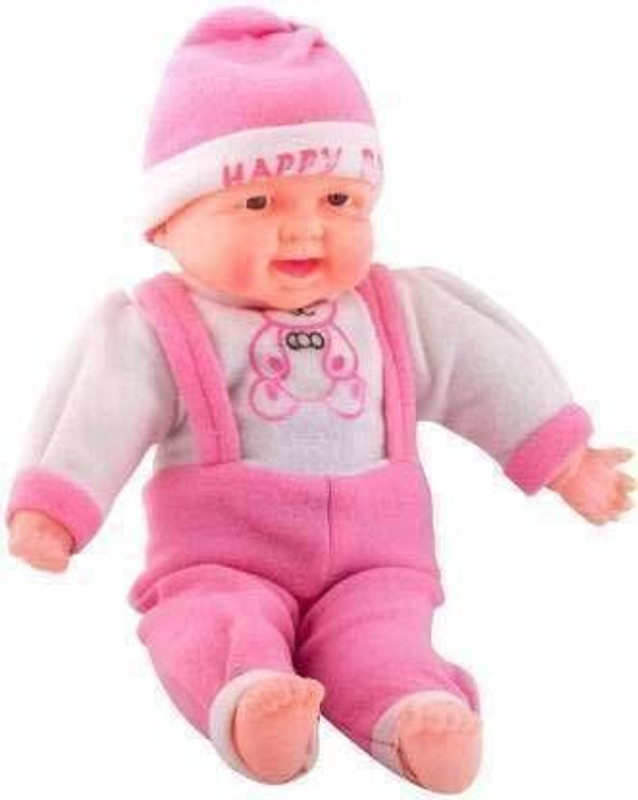 GOURI SHANKAR ENTERPRISES HAPPY LAUGHING MEDIUM DOLL TOY(Pink)
