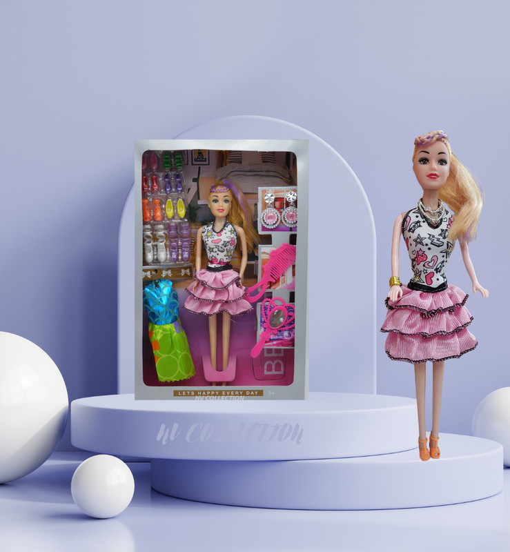 NV COLLECTION This set includes Doll Set With clothes and accessories for girls(Multicolor)