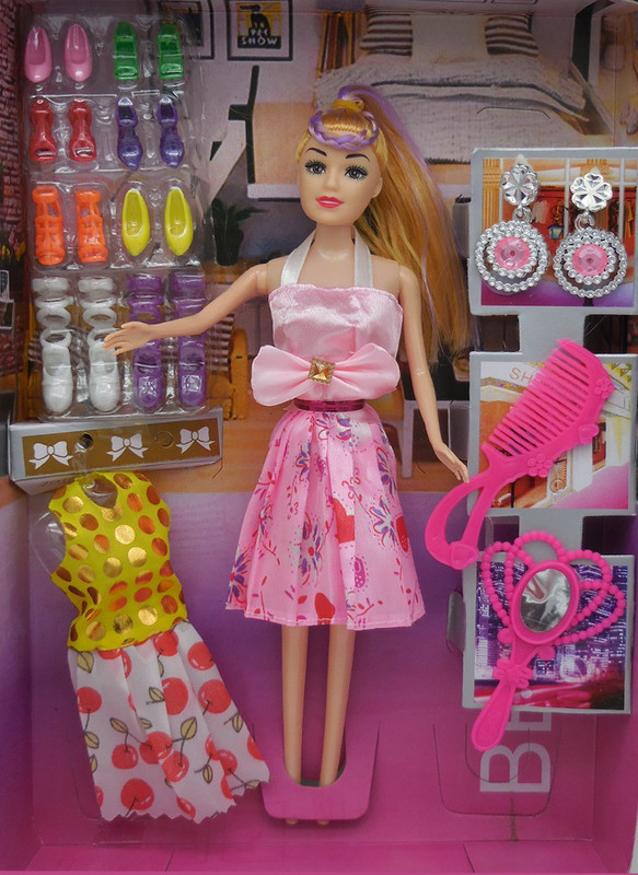 NV COLLECTION SHINE DOLL WITH 8 PAIR SHOES (Multicolor)(Multicolor)