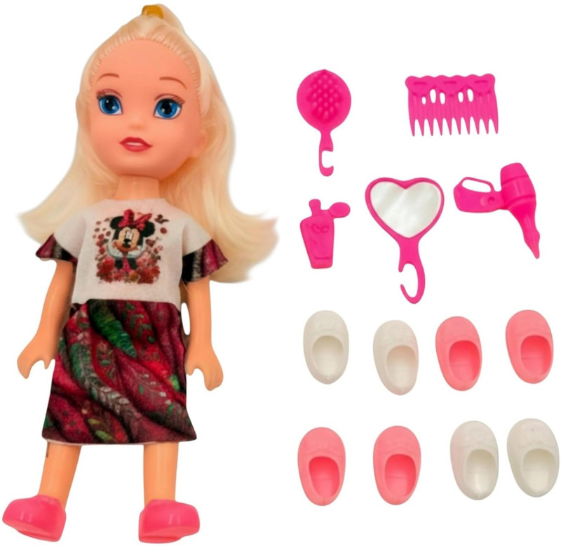 DISILA TRADERS Twinkle Doll| Fashion Beauty Set with Doll Accessories |Play Kit for Kids |(Multicolor)