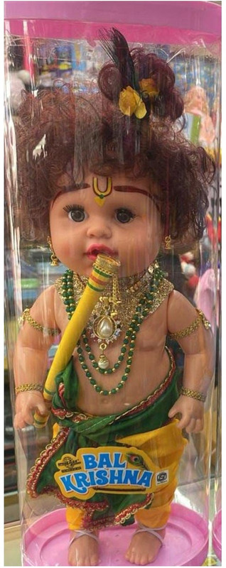 giftsrus Bal Krishna Doll Toy with Accessories Big Size Krishan Doll for Gift Decor(Multicolor)