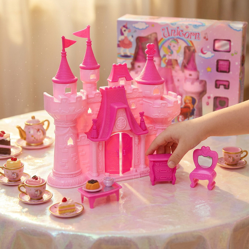Kriiddaank Castle Doll House kids play(Pink)