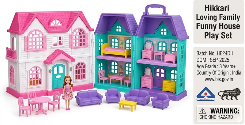 kridaytoysworld Big Doll House(Multicolor)