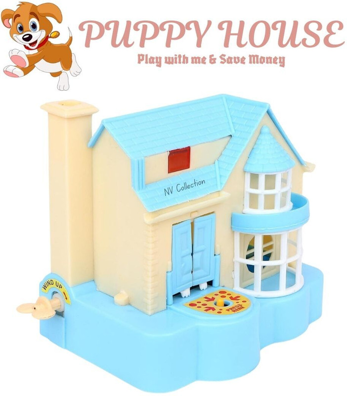 NV COLLECTION Joy saving practice starts with doggy coin bank toy for kids(Multicolor)