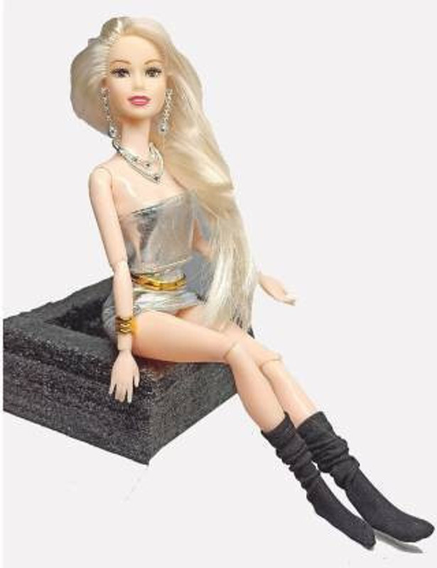 Yunicorn Max Silver Foldable Hands & Legs Party Doll with Superior Quality(Silver)