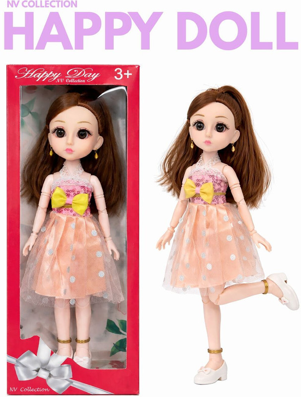 CTC CREATION Happy Fashion Doll A Sweet and Fashionable Doll Friend(Multicolor)