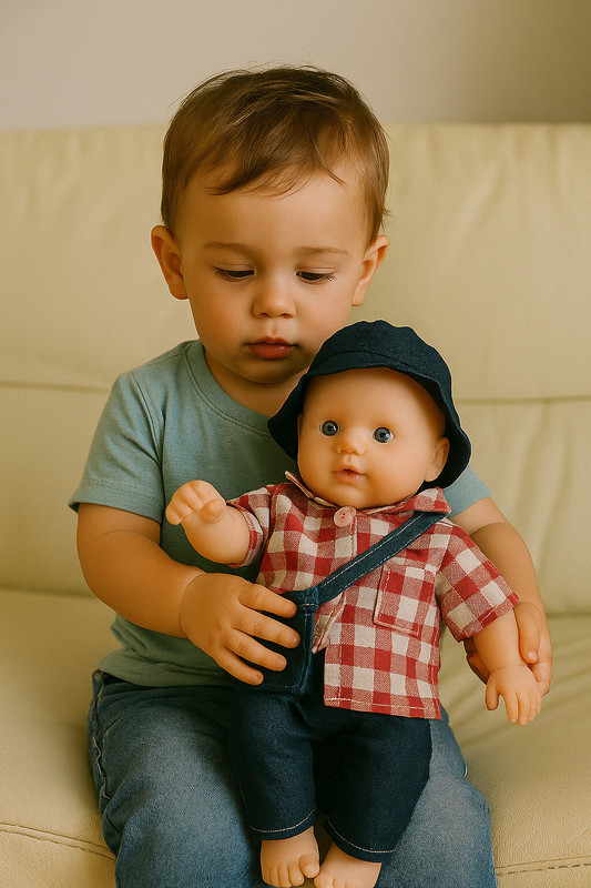 Ladli Cute Little Boy in Doll for Kids with Removable Clothe Red Shirt Educational Toy(Multicolor)