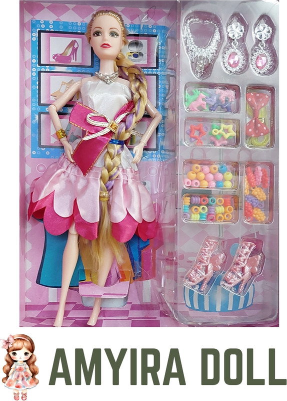 NV COLLECTION Amyira Articulated Doll with Foldable Limbs and Bonus Gear(Multicolor)