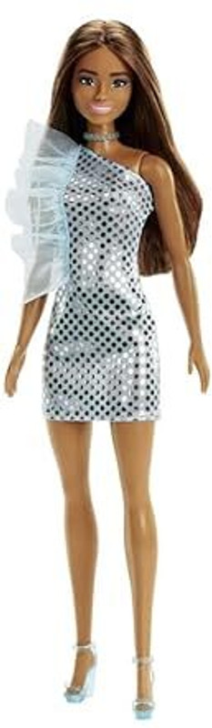 BARBIE Glitz Brunette Hair Doll (Teal Metallic Dress)(Multicolor)