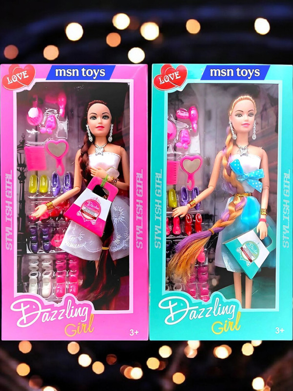 MSN Stylish Long Hair Set Doll and New Angel Doll Set for Kids dp2(Multicolor)