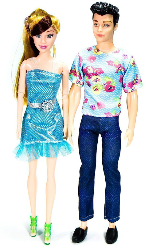 BeautyBazaar Doll Set Lovely Couple Doll Set with Folding Hands & lags Big(Multicolor)