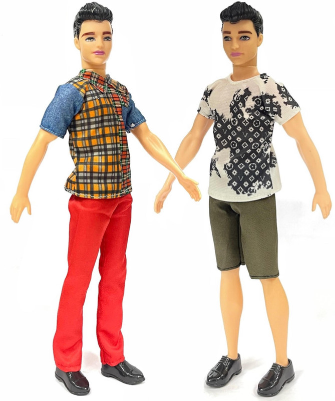 Mubco Fashionistas Ken Doll Toys Kids Gift Set of 2 | 30cm(Multicolor)