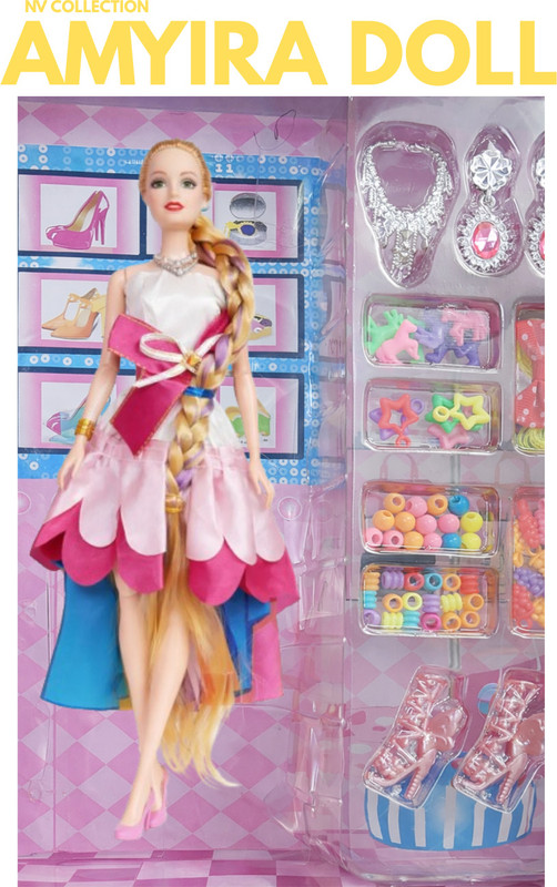 NV COLLECTION Amayira Doll Set with Interactive Accessories(Multicolor)