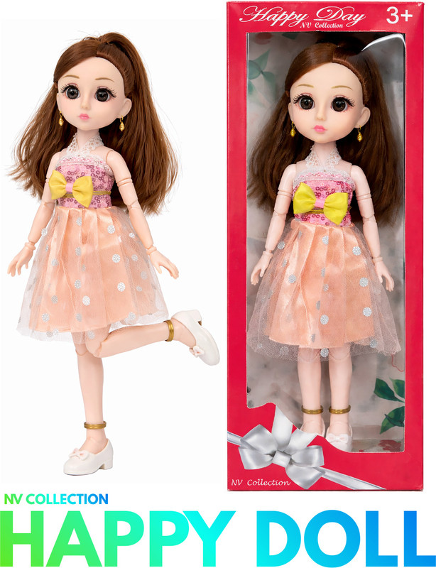 CTC CREATION Happy Fashion Doll A Charming Cute Doll for Playtime(Multicolor)