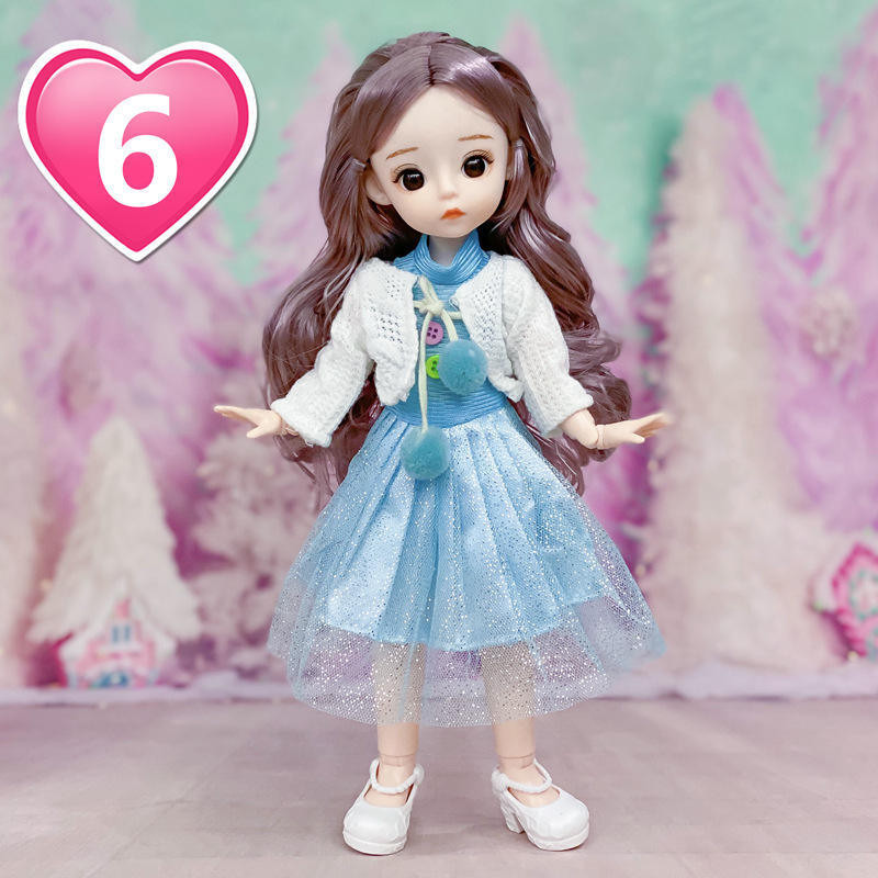 Maadi pack 1 Fashion Doll with Movable Hands and Legs Sweet best Gift 15 Cm Doll(Silver)