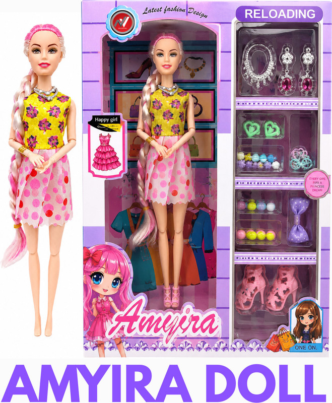 CTC CREATION Amayira Stylish Doll Toy Set for Kids(Multicolor)