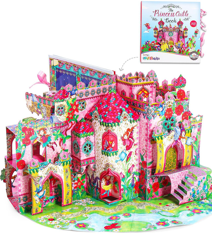 Intelliskills 360° 3D Pop-Up Doll House Book for Kids, Portable & Interactive Doll Story Book(Pink)
