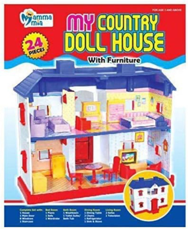 Jayaansh Traders My Country Doll House With Furnicture , 24 pc ( Multicolour)(Multicolor)