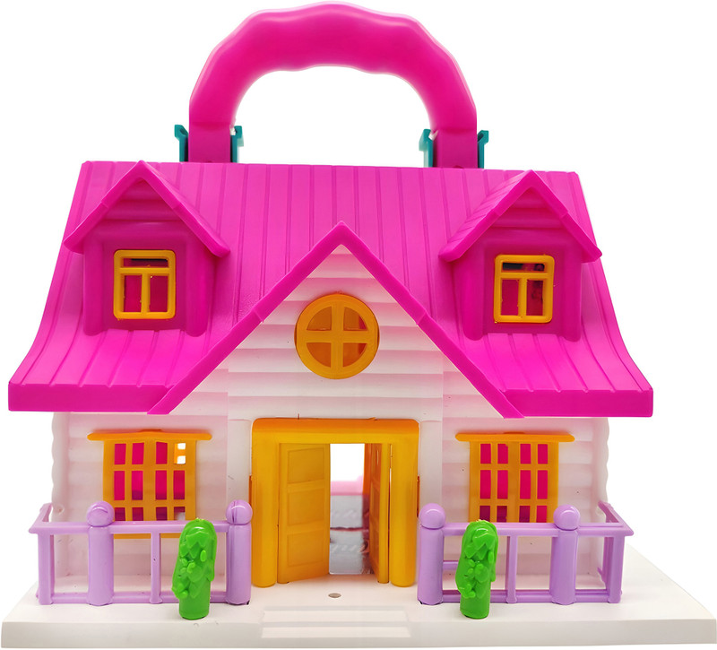 DREAM CHOICE Mini Pink Doll House Play Set | Educational Toy | Fun DIY Activity(Multicolor)