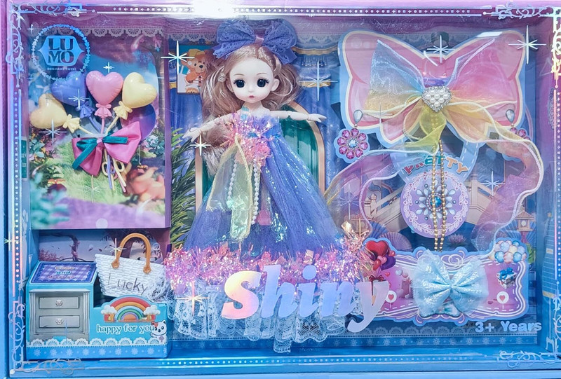 star impex Stylish Doll with Bow Accessories | Perfect for Imaginative Play and Fun(Multicolor)