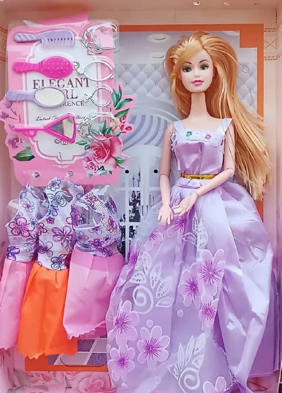 BKDT Marketing Doll Toy for Girls Moveable Arms,Elbow with Dresses & Fashion Accessories(Multicolor)
