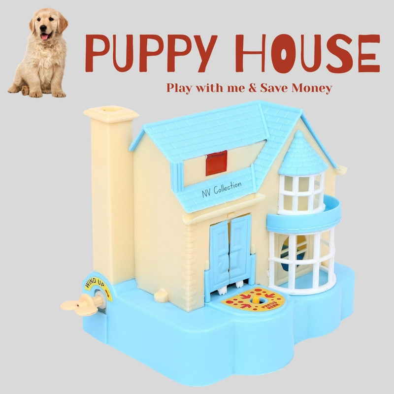 NV COLLECTION Puppy-Themed Coin Bank for Birthday Surprises(Multicolor)