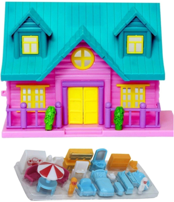 ASU Funny House Play Set-Doll House Set(Multicolor)