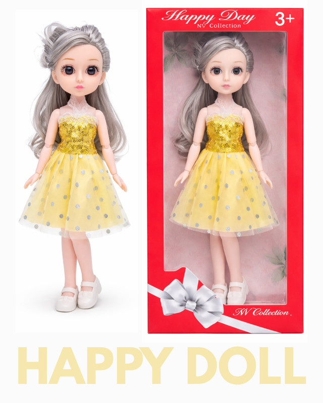 CTC CREATION A delightful doll with a bright modern style(Multicolor)