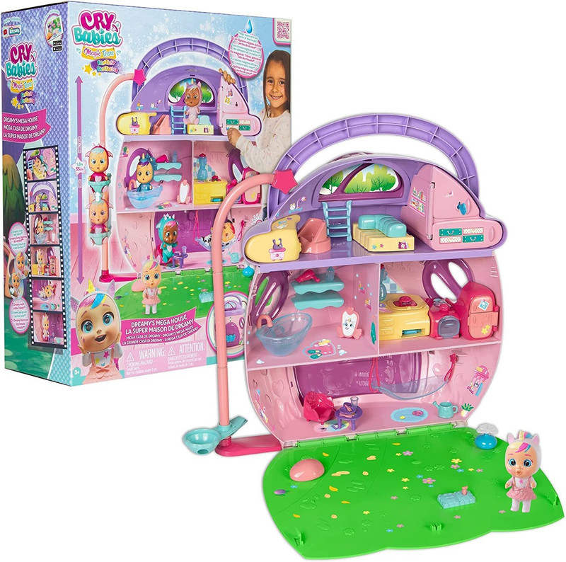 Knick Knack Cry Babies Magic Tears Dream's Mega House Exclusive Doll with Lights(Multicolor)