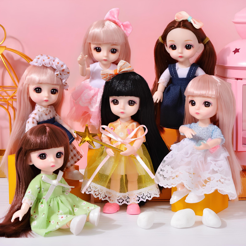 Maadi Cute & Stylish Mini Fashion Doll Set of 2 with long hair(Pink)