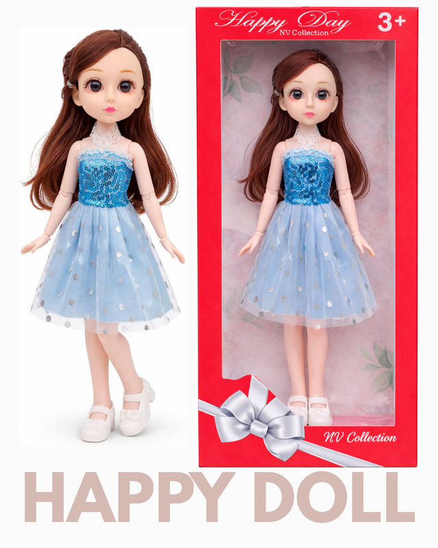 NV COLLECTION A trendy doll with a fun and cheerful expression(Multicolor)