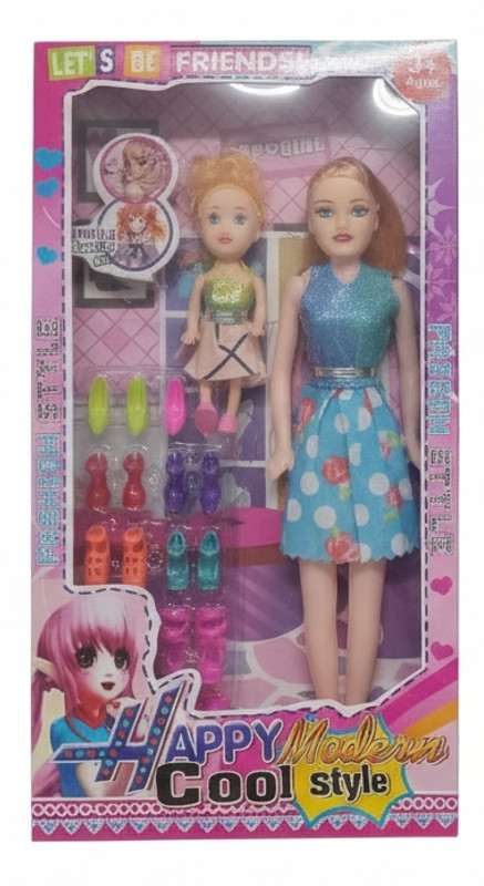 VIJLET Beautiful Doll with mini doll and his accessories(Pink)