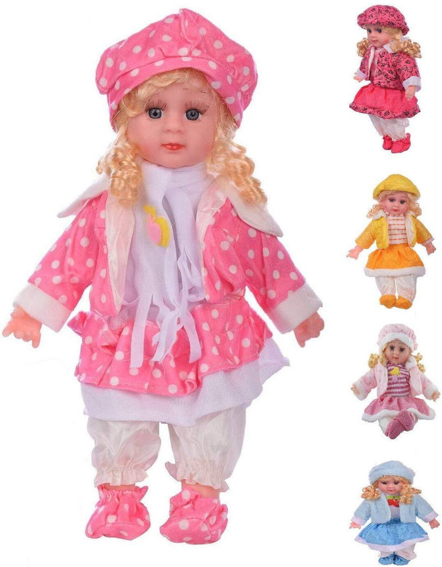 K.D Tinytots Cute Huggable Rhyming Baby Doll Poem Doll Laughing & Singing Soft(Multicolor)