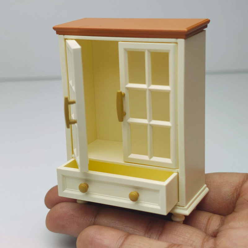 MINIATURES SHOP Miniature Side Board with Drawer Dollhouse Accessories Playset(Brown)