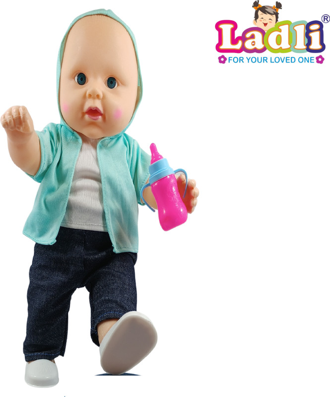 Ladli Cute Hoodie Boy 2 in one Sardarji Dress plastic body Doll for Kids Birthday gift(Multicolor)